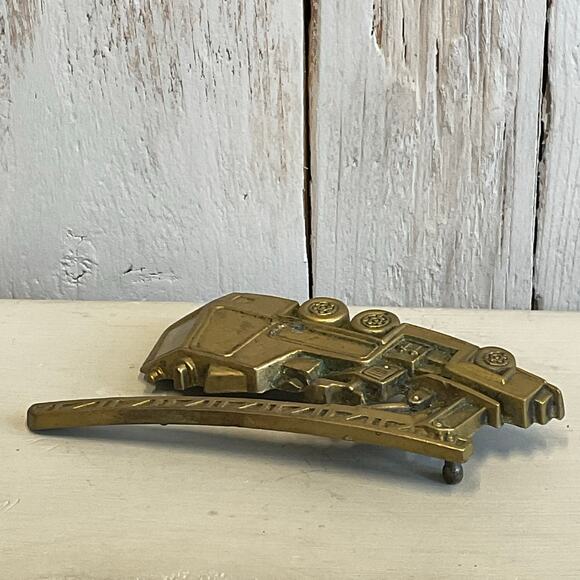 Vintage Brass Ladder Fire Truck Belt Buckle‎ Fireman BROKEN READ - Picture 7 of 7